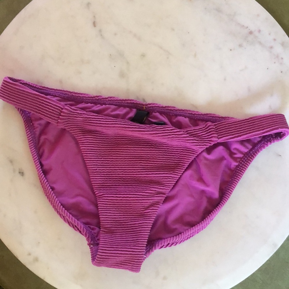Vix Magenta Ribbed Bikini Bottom - Picture 8 of 10